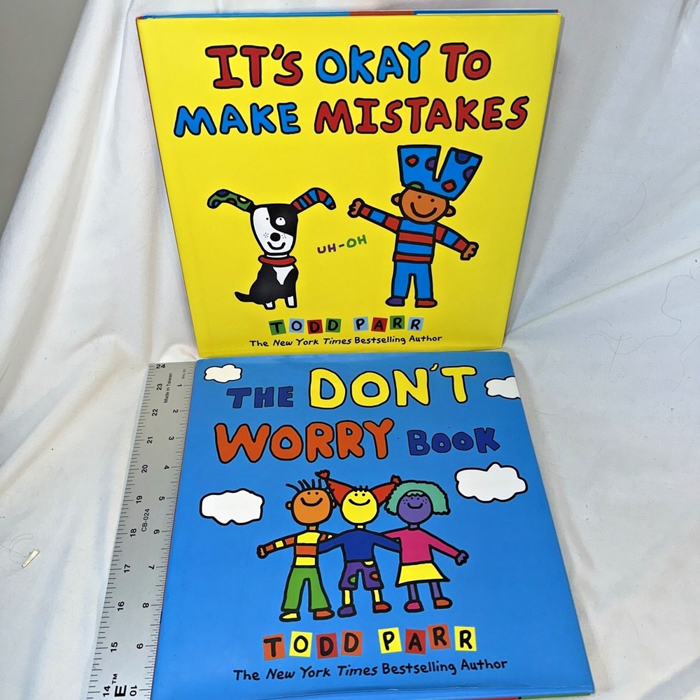 It's Okay to Make Mistakes and The Don't Worry Book by Todd Parr EUC